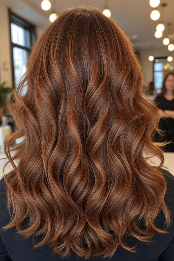 25 Fab Chestnut Hair Colours : Chestnut with Cinnamon Highlights