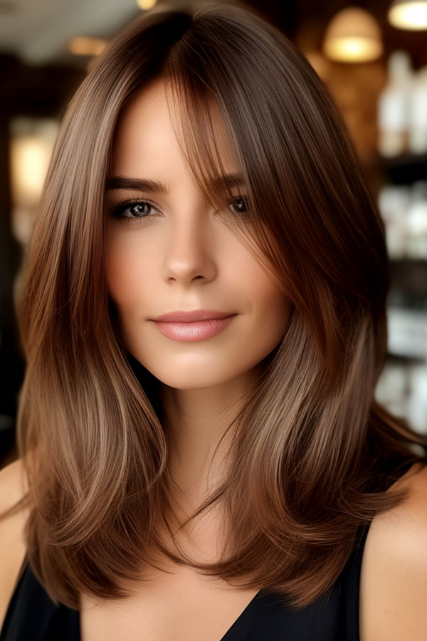 25 Fab Chestnut Hair Colours : Light Chestnut Brown