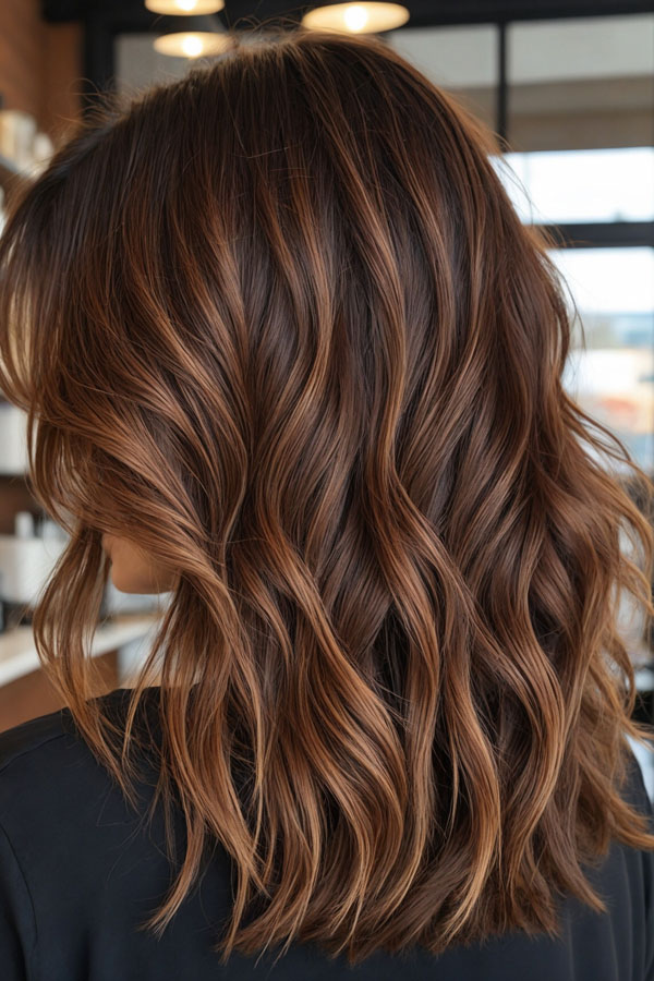 Chestnut Balayage, chestnut hair color idea