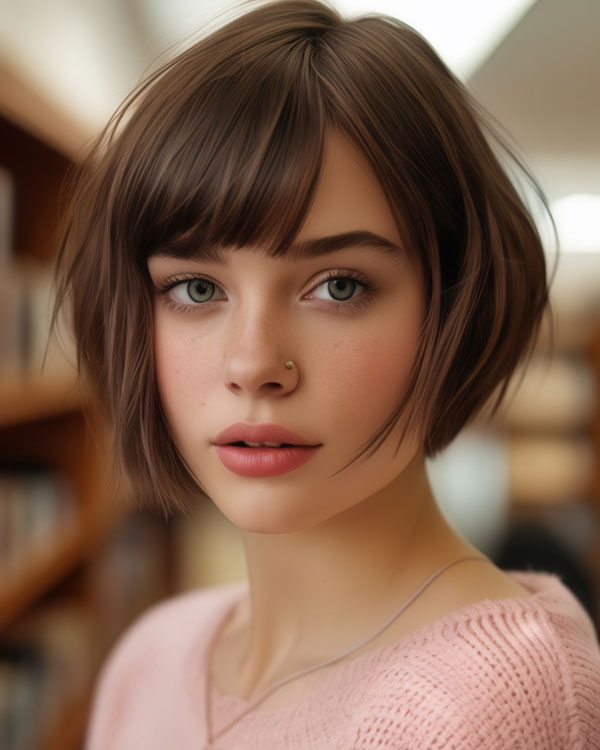 french bob hairstyle for fine hair, Sleek French Bob for Fine Hair
