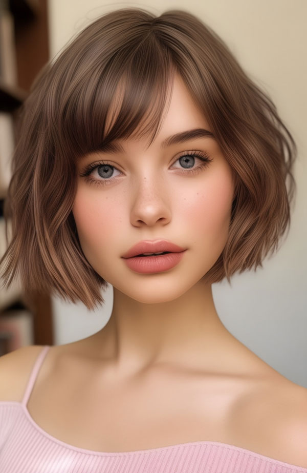 35 French Bob Haircuts : Chic French Bob with Subtle Waves