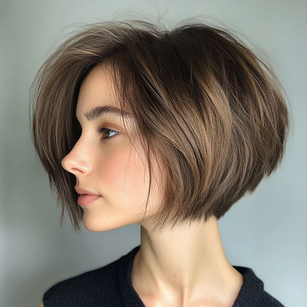 43 Bixie Haircuts For a Chic & Modern Look : Ash Brown Sophisticated Bixie