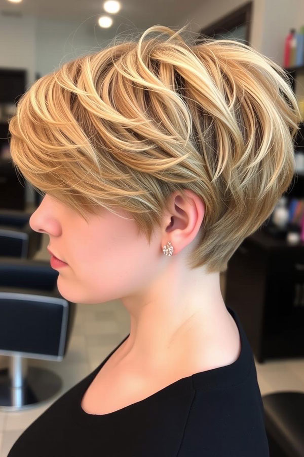 Pixie Haircut for Modern Classic Golden Blonde Pixie, Women