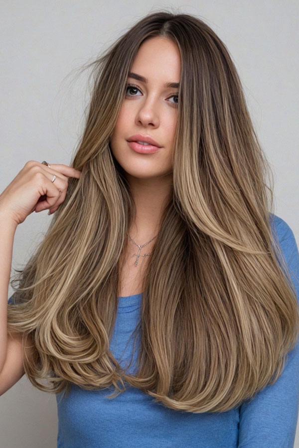 60 Cute Layered Hairstyles For Long Hair : Long, Layers with a Sun-Kissed Glow