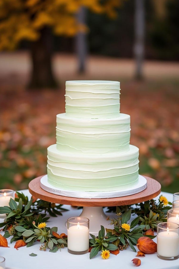 Pastel Green Garden Cake, wedding cake, wedding cake trends, wedding cake inspiration