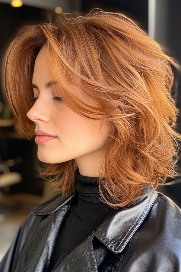 40 Trendsetting Tousled Layers : Fiery Copper Layers