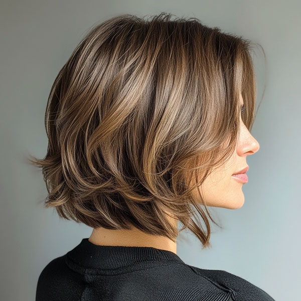 45 Chic Layered Bob Haircuts : Sophisticated Soft Layered Bob