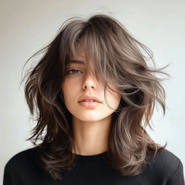 40 Trendsetting Tousled Layers : Smoky Ash Layers