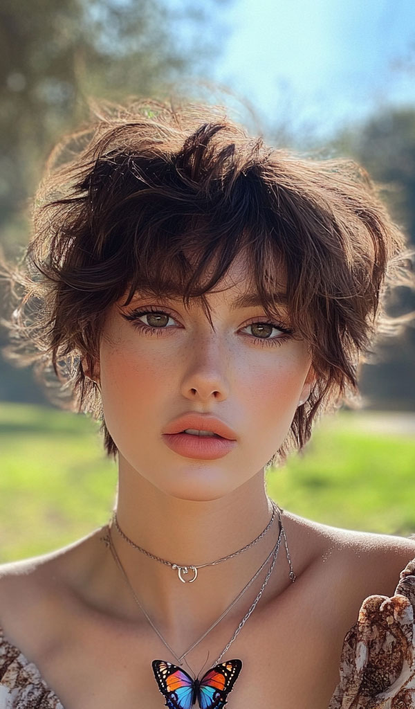 35 Cute Short Hairstyles to Rock : Boho Chic Shaggy Pixie