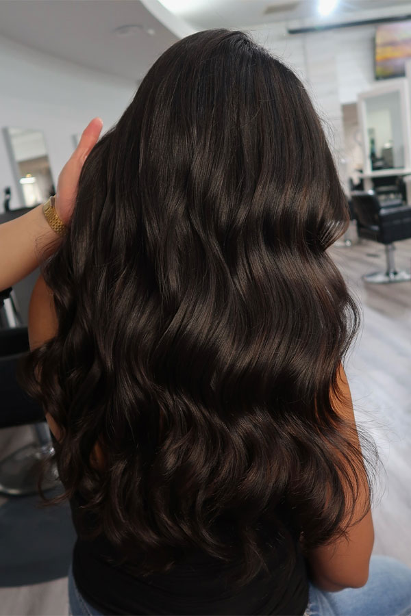 42 Autumn-Inspired Hair Shades to Try : Rich Espresso Waves