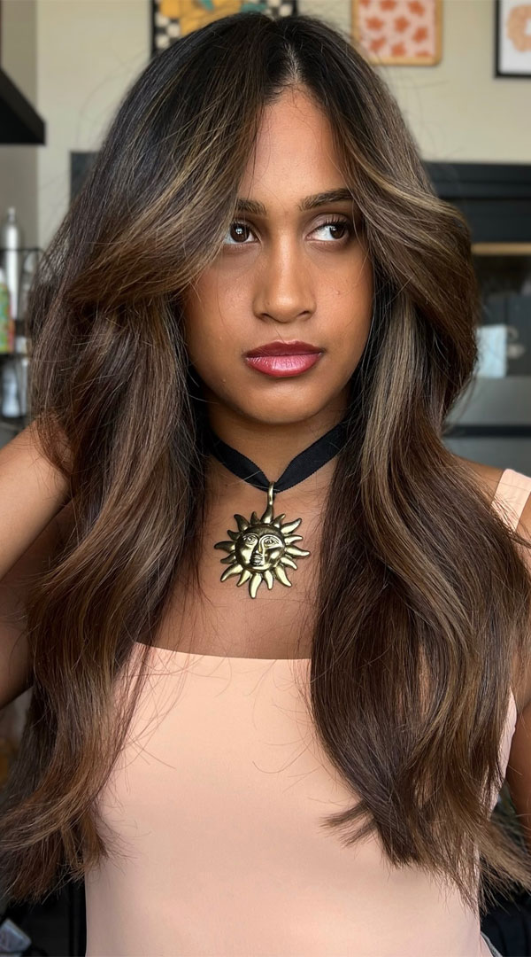 42 Autumn-Inspired Hair Shades to Try : Mocha Glaze Layers