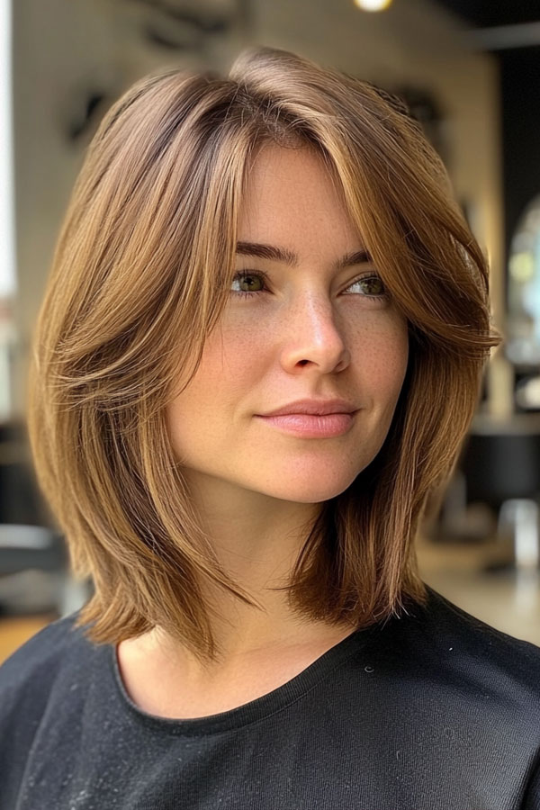 40 Trendsetting Tousled Layers : Layered Auburn Bob, Trendsetting Tousled Layers