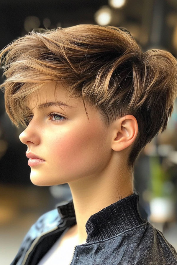 35 Cute Short Hairstyles to Rock : Edgy Undercut Pixie