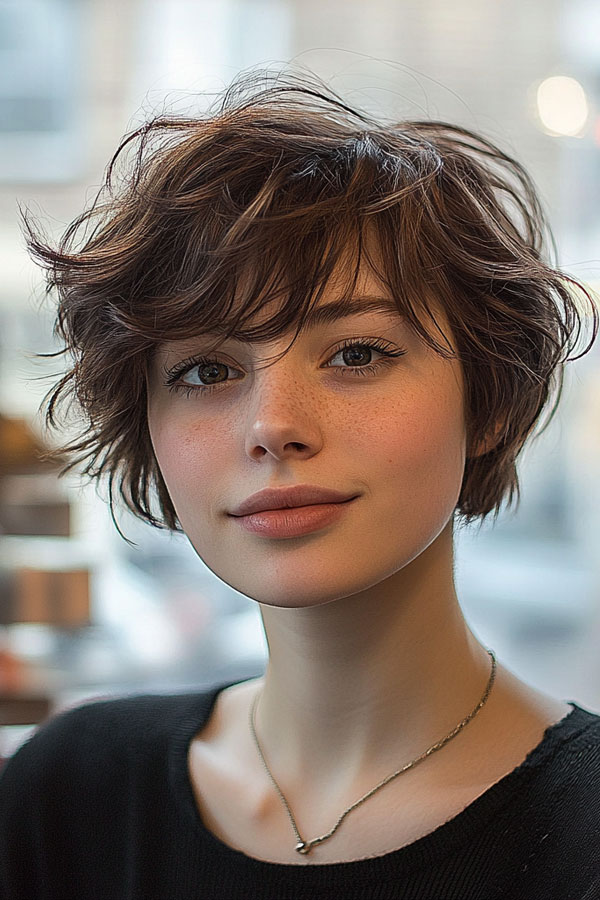 35 Cute Short Hairstyles to Rock : Playfully Messy Pixie Bob