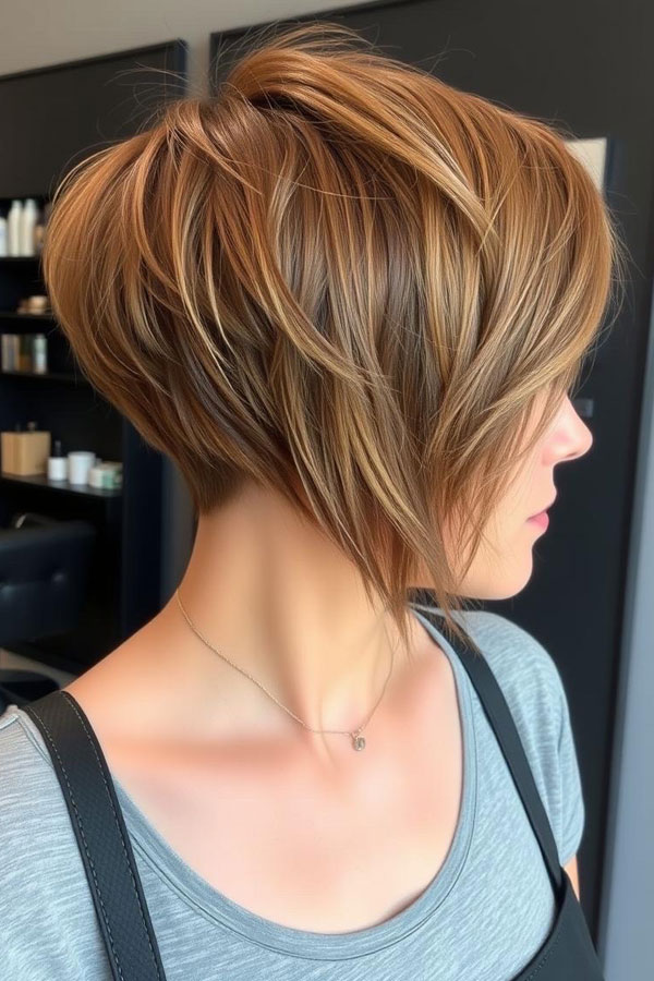 40 Pixie Haircuts for Modern Women : Honey-Brown Sculpted Volume Pixie