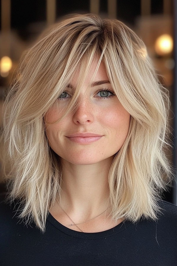 40 Trendsetting Tousled Layers : Textured Bob with Airy Layers