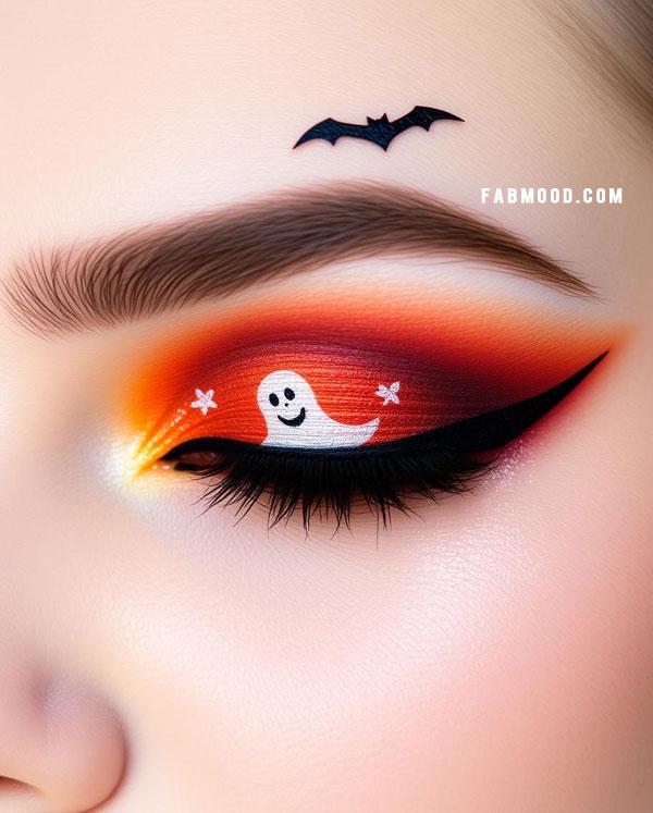 100 Halloween Makeup Looks : Sunset Ghost Glam