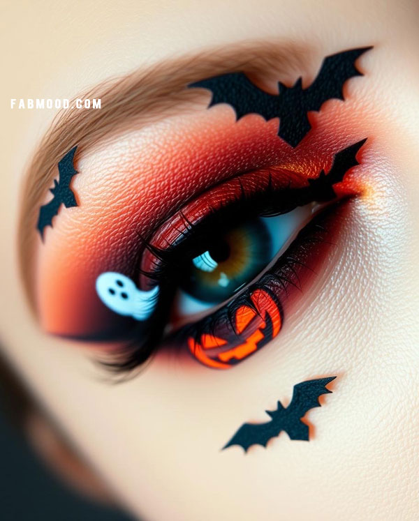 100 Halloween Makeup Looks : Haunted Pumpkin Glow