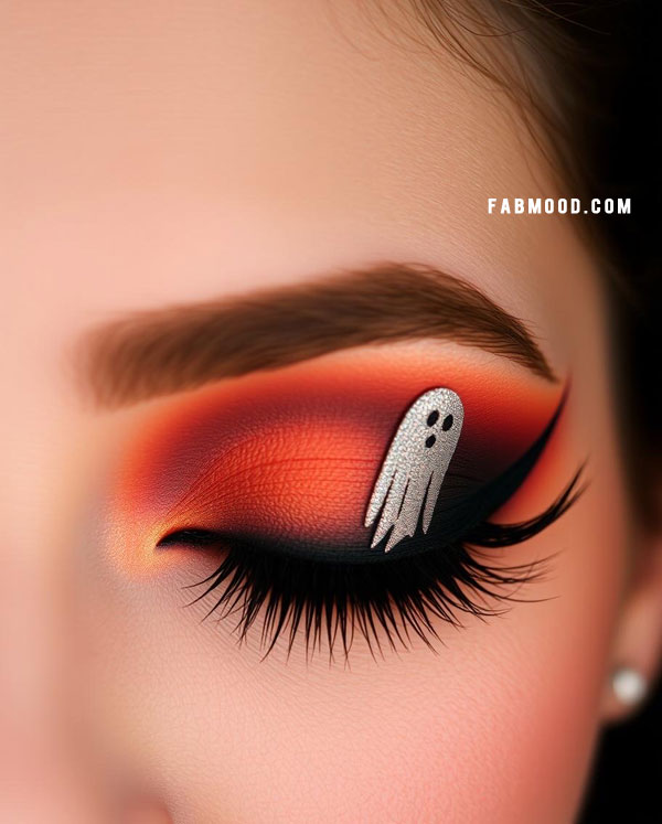 100 Halloween Makeup Looks : Ghostly Ember Glam