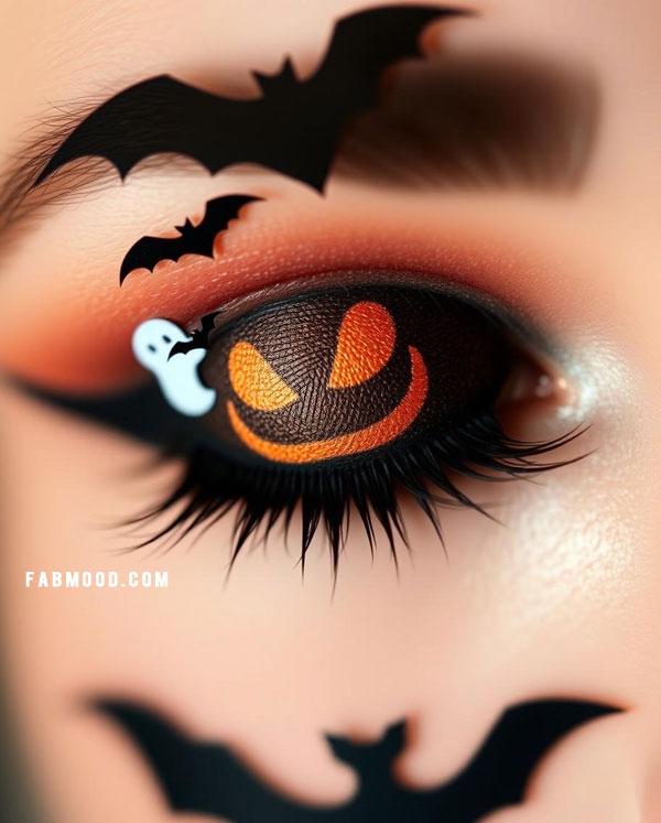 100 Halloween Makeup Looks : Jack-o’-Lantern Delight