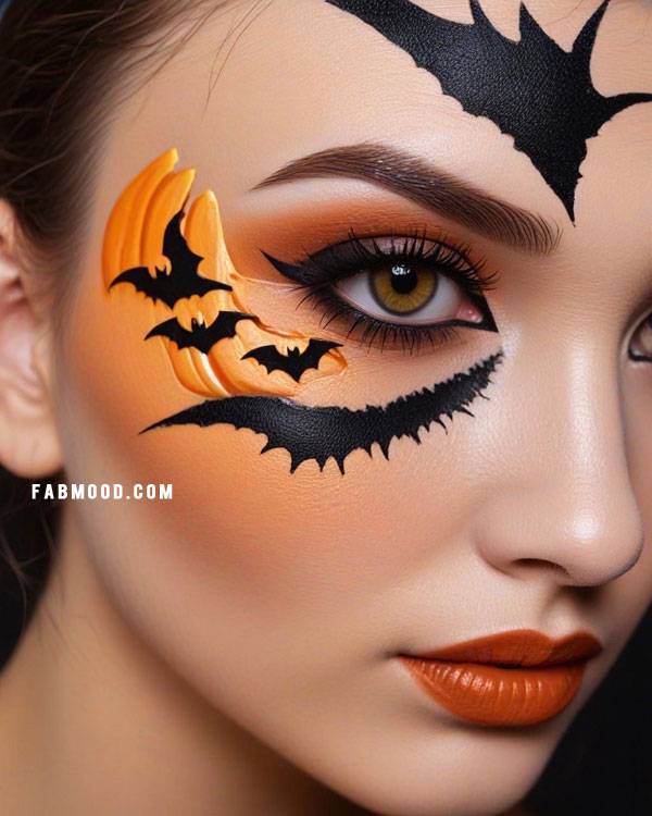 100 Halloween Makeup Looks : Bat Attack Halloween Glam