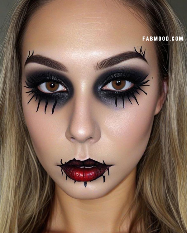 100 Halloween Makeup Looks : Gothic Doll Horror