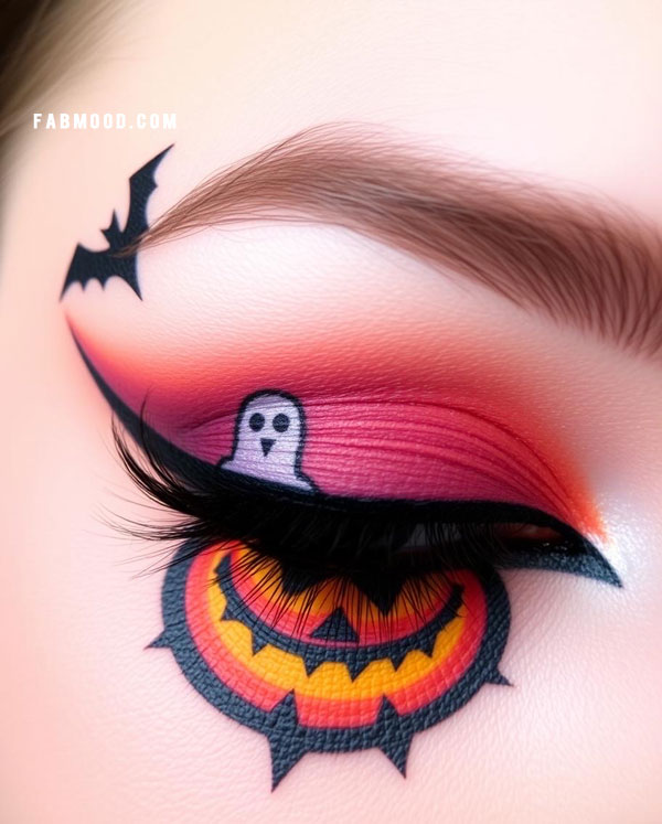 100 Halloween Makeup Looks : Pumpkin Patch Specter