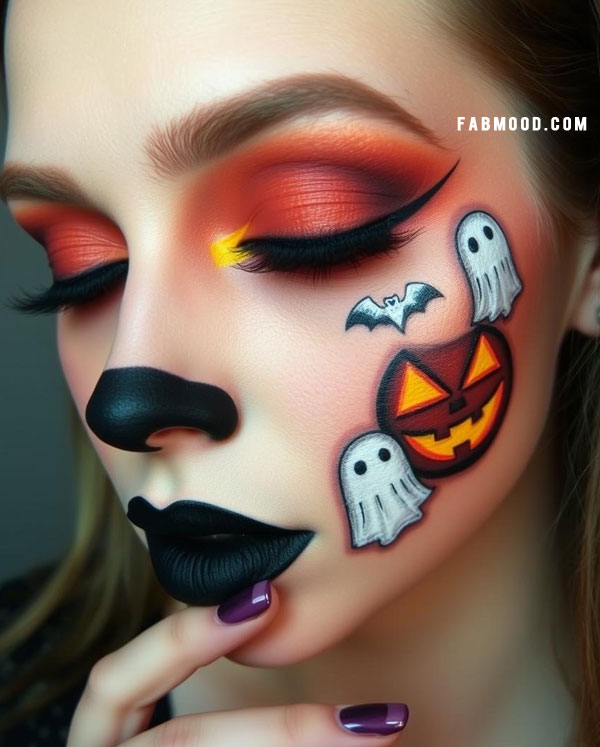 Spooky Pumpkin Parade, Halloween Makeup Look, spooky halloween makeup inspirations, Halloween makeup eye makeup