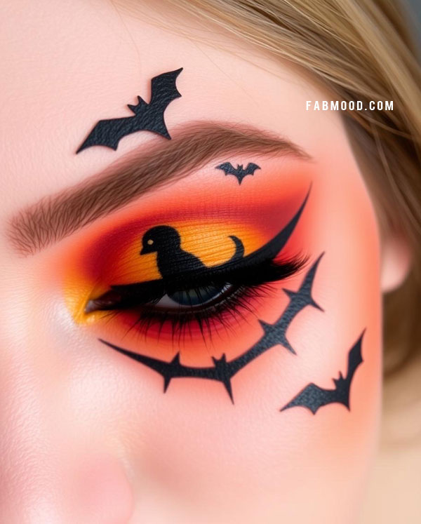 100 Halloween Makeup Looks : Haunted Crow Look