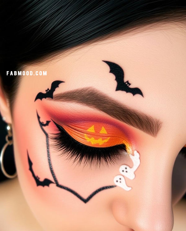 100 Halloween Makeup Looks : Haunted Pumpkin Perfection