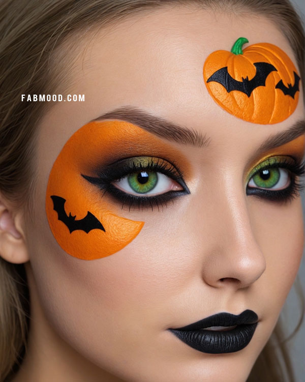 100 Halloween Makeup Looks : Pumpkin Patch Halloween Makeup