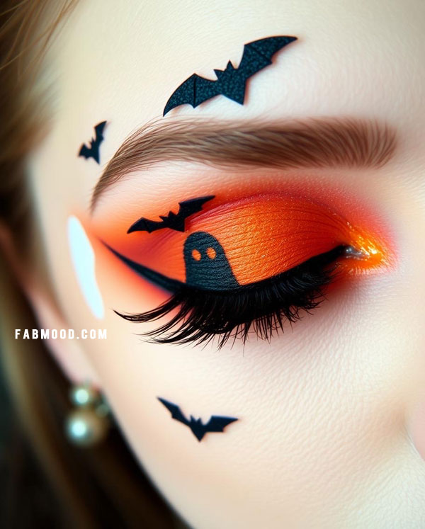 100 Halloween Makeup Looks : Ghostly Glam with a Batty Twist