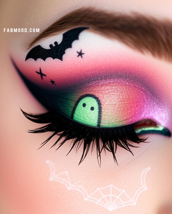 100 Halloween Makeup Looks : Neon Spooky Vibes