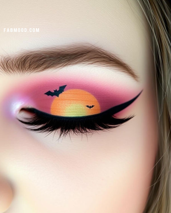 100 Halloween Makeup Looks : Halloween Sunset Eye Makeup