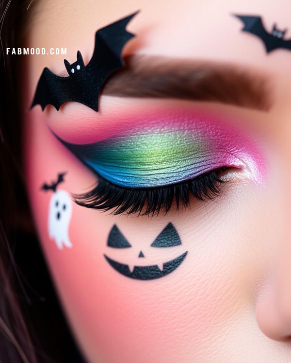 100 Halloween Makeup Looks : Rainbow Spookfest