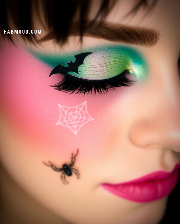 100 Halloween Makeup Looks : Candy-Coloured Spooky Delight