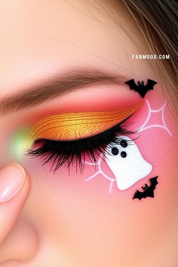 100 Halloween Makeup Looks : Glowing Ghostly Glam