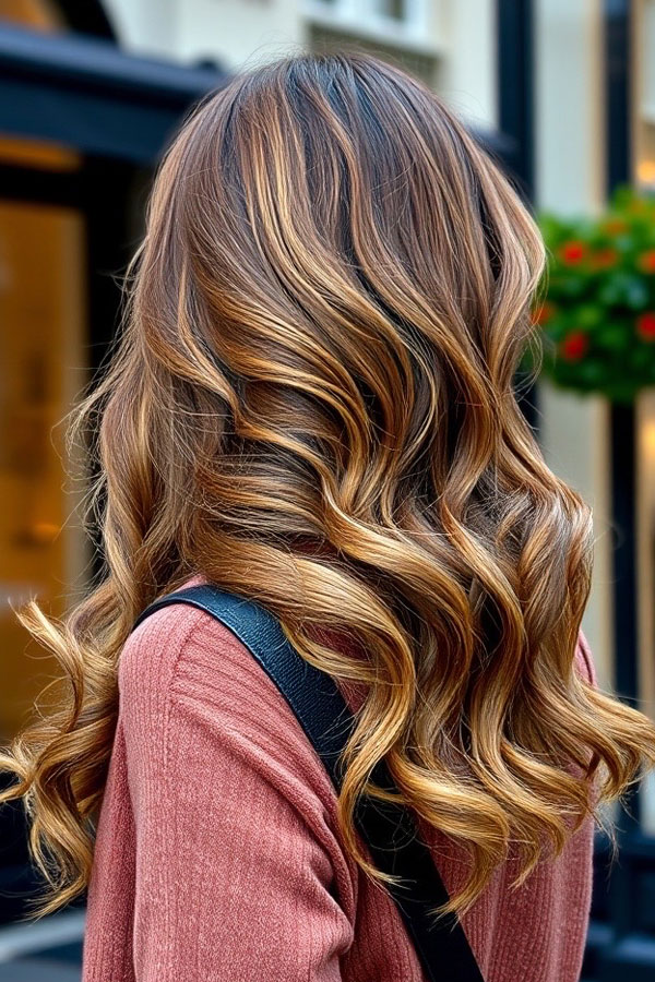 Caramel Latte Waves,  fall hair color trends, autumn hair colours