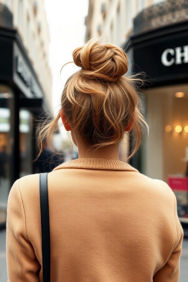 50 Cute Hairstyles to Rock Any Day of the Week : Carefree Messy Bun