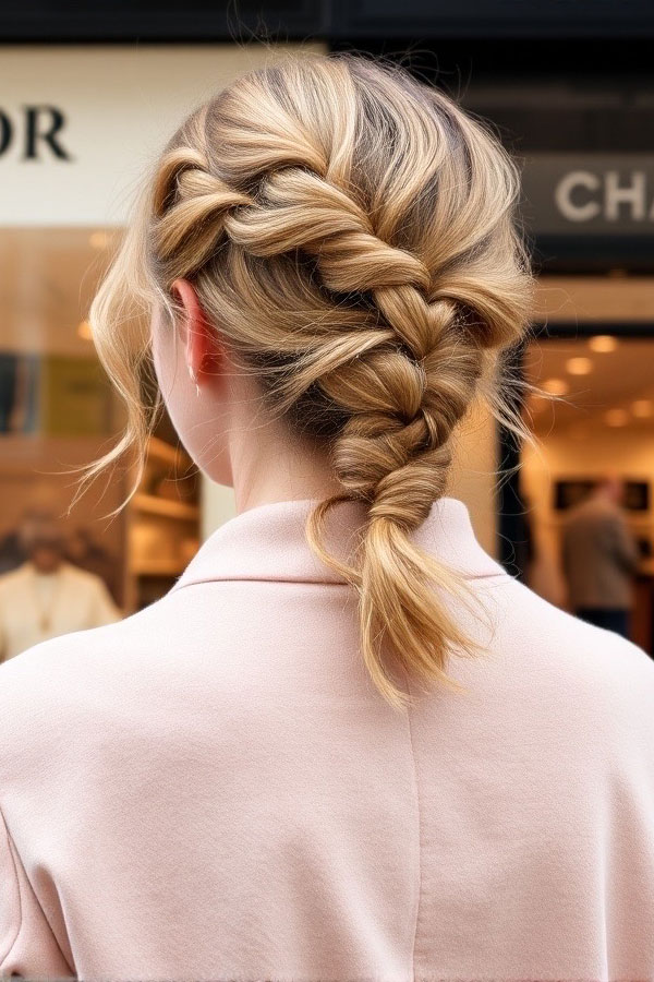 Casual French Braid, cute hairstyle for everyday, easy hairstyle, effortless hairstyle