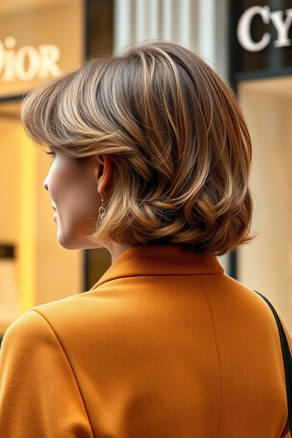 53 Gorgeous Hair Colours for the Fall Season : Chestnut Chic Bob