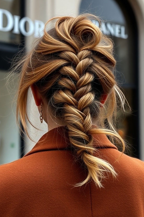 50 Cute Hairstyles to Rock Any Day of the Week : Chunky Braided Medium-Length Hair