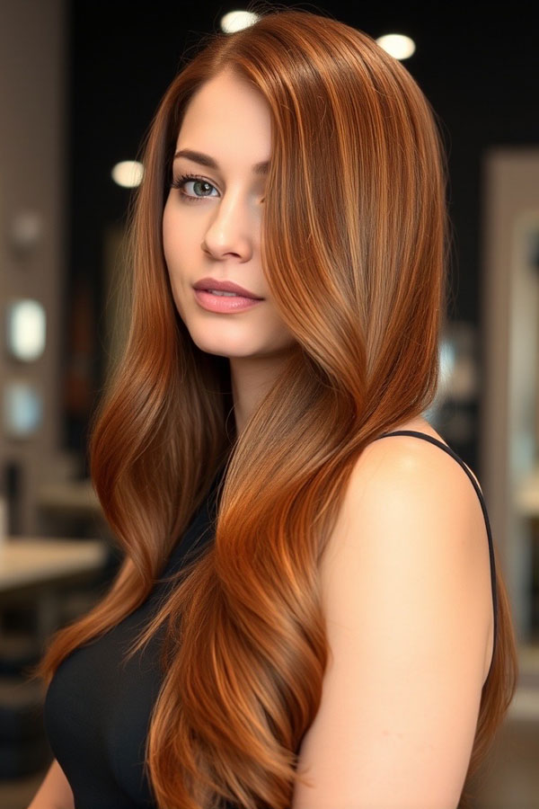 25 Cute Pumpkin Hair Colour Ideas for Fall : Cinnamon Pumpkin Spice Glow