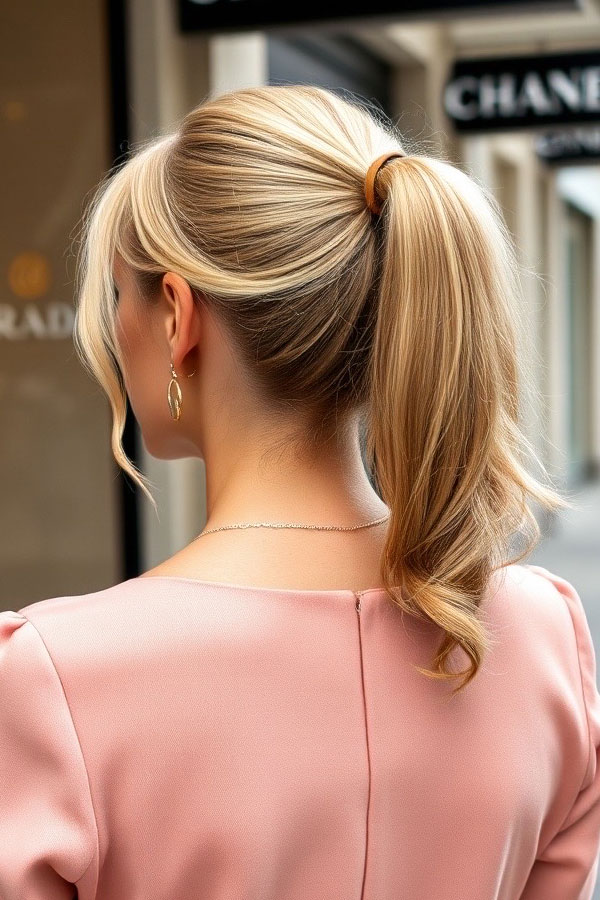 40 Ponytail Hairstyles for an Instant Hair Upgrade : Classic High Ponytail with a Twist