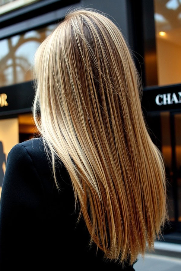 50 Must-Try Autumn Hair Colours : Cool Blonde Highlights with Dark Roots