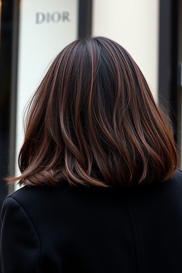 50 Must-Try Autumn Hair Colours : Dark Chocolate with Cinnamon Strands