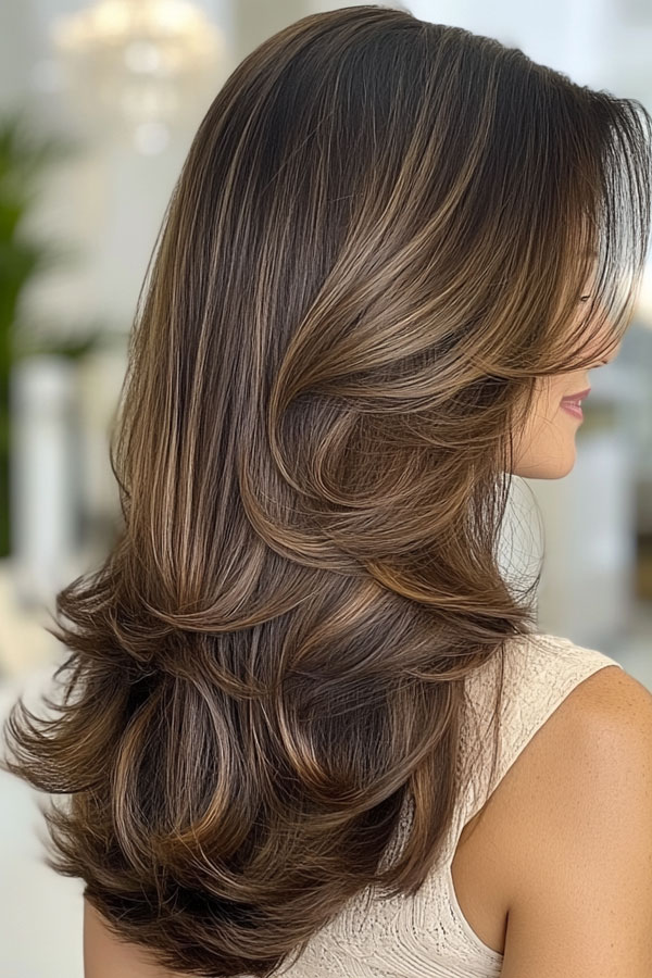 50 Fall Hair Colors to Light Up the Season : Dimensional Brunette Layers with Subtle Highlights