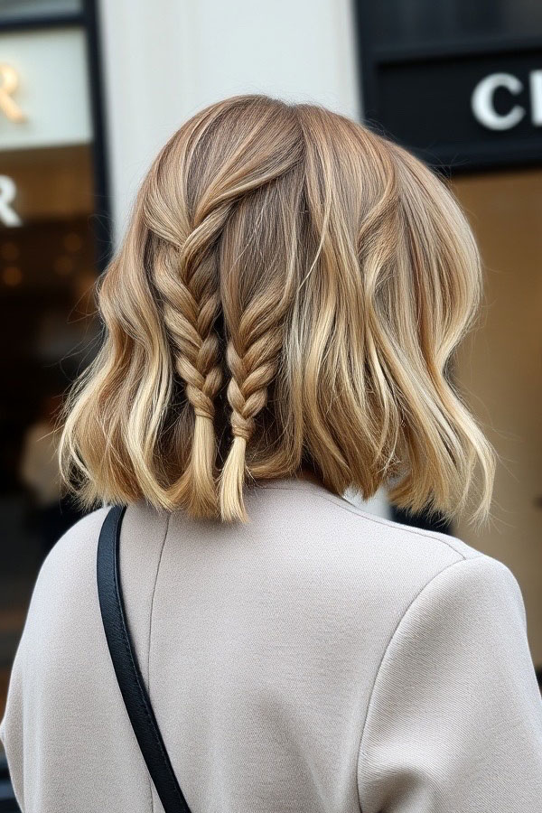 50 Cute Hairstyles to Rock Any Day of the Week : Double Braided Bob