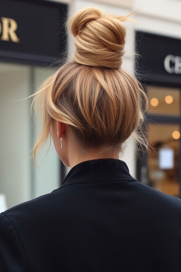 50 Cute Hairstyles to Rock Any Day of the Week : Effortless Quick Top Knot