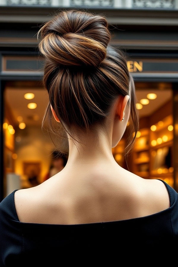 50 Cute Hairstyles to Rock Any Day of the Week : Effortless Top Knot